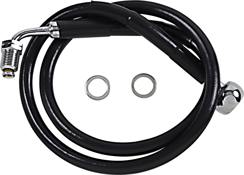 DRAG SPECIALTIES Brake Line - +6" - Black - '18-'21 Softail 618601-6BLK