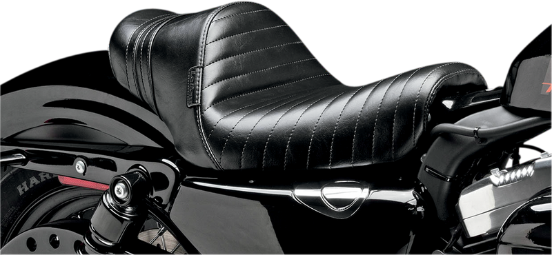 LE PERA Stubs Spoiler Seat - Pleated - Black w/ Black Stripes - XL LK-416BLK