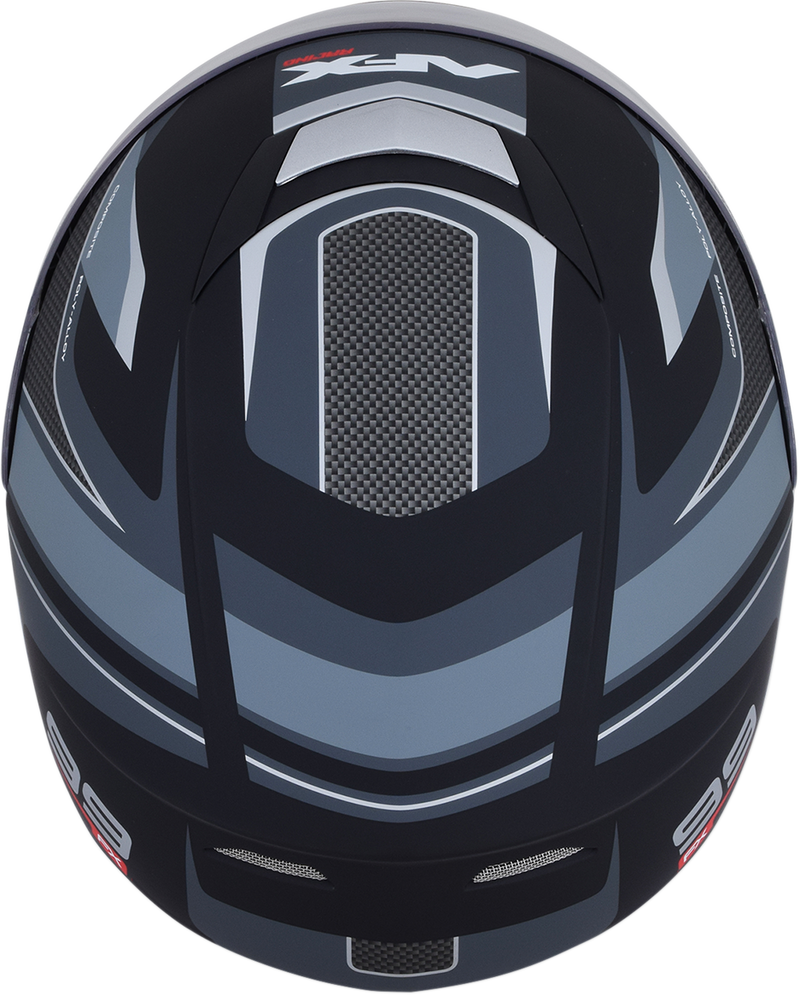AFX FX-99 Motorcycle Helmet - Recurve - Matte Black/Gray - Large 0101-11138