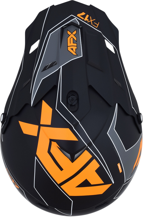 AFX FX-17 Motorcycle Helmet - Aced - Matte Black/Orange - 2XL 0110-6508