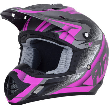 AFX FX-17 Motorcycle Helmet - Force - Frost Gray/Fuchsia - XS 0110-5208