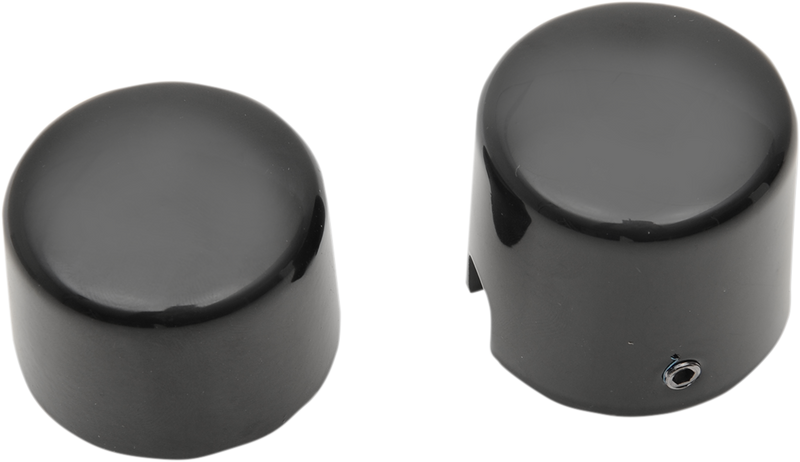 DRAG SPECIALTIES Axle Caps - Black - Rear - '00-'07 Softail FITS 00-07 SOFTAIL W16-0333GB