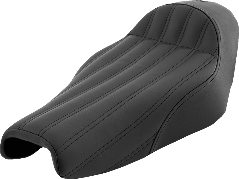 SADDLEMEN Knuckle Solo Seat - Ribbed - Black 807-11-0023