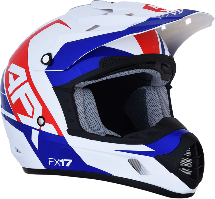 AFX FX-17 Motorcycle Helmet - Aced - Red/White/Blue - Medium 0110-6480