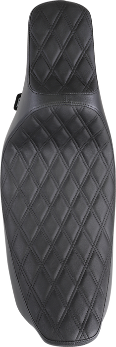 DRAG SPECIALTIES Extended Reach Predator III Seat - Double Diamond - Black NOT A 2-UP SEAT 8011369