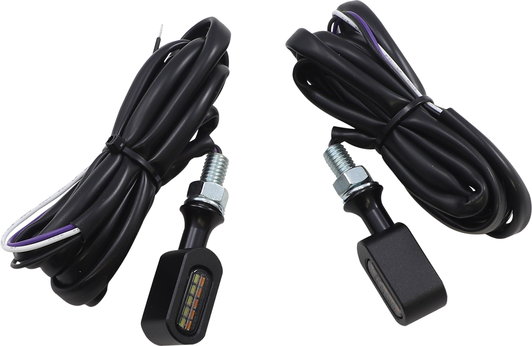 DRAG SPECIALTIES Marker Light - Smoke/Amber - Matte Black L22-6042MBME