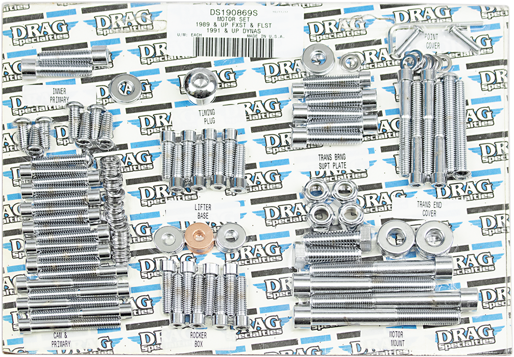 DRAG SPECIALTIES Motor Bolt Kit - Socket-Head - Polished - Softail MK223S