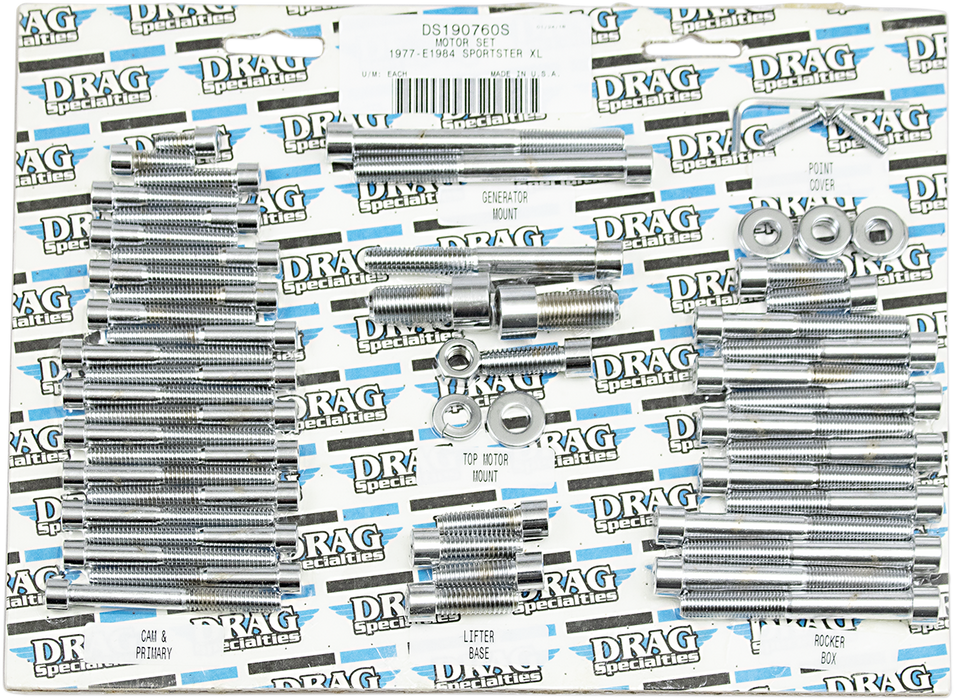 DRAG SPECIALTIES Smooth Socket Head Mount Bolts - XL '77- Early '84 MK101S