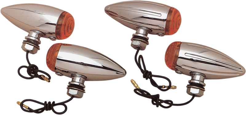 DRAG SPECIALTIES Bullet LED Marker Lights - Smooth - Amber 20-6589SA-BC202