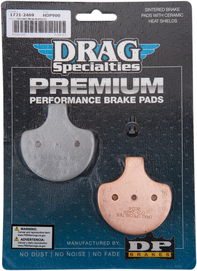 DRAG SPECIALTIES Sintered Brake Pads - Harley-Davidson WRNG CALLOUT /WRNG PHOTO HDP900
