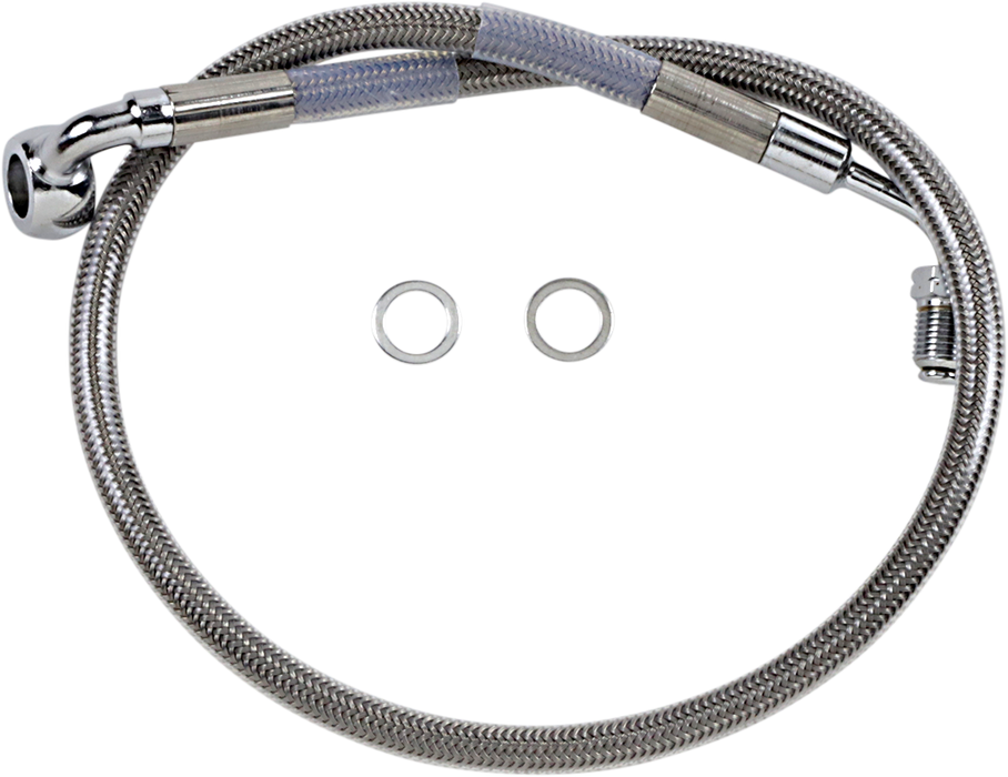 DRAG SPECIALTIES Brake Line - Front (Upper) - Stainless Steel 618601
