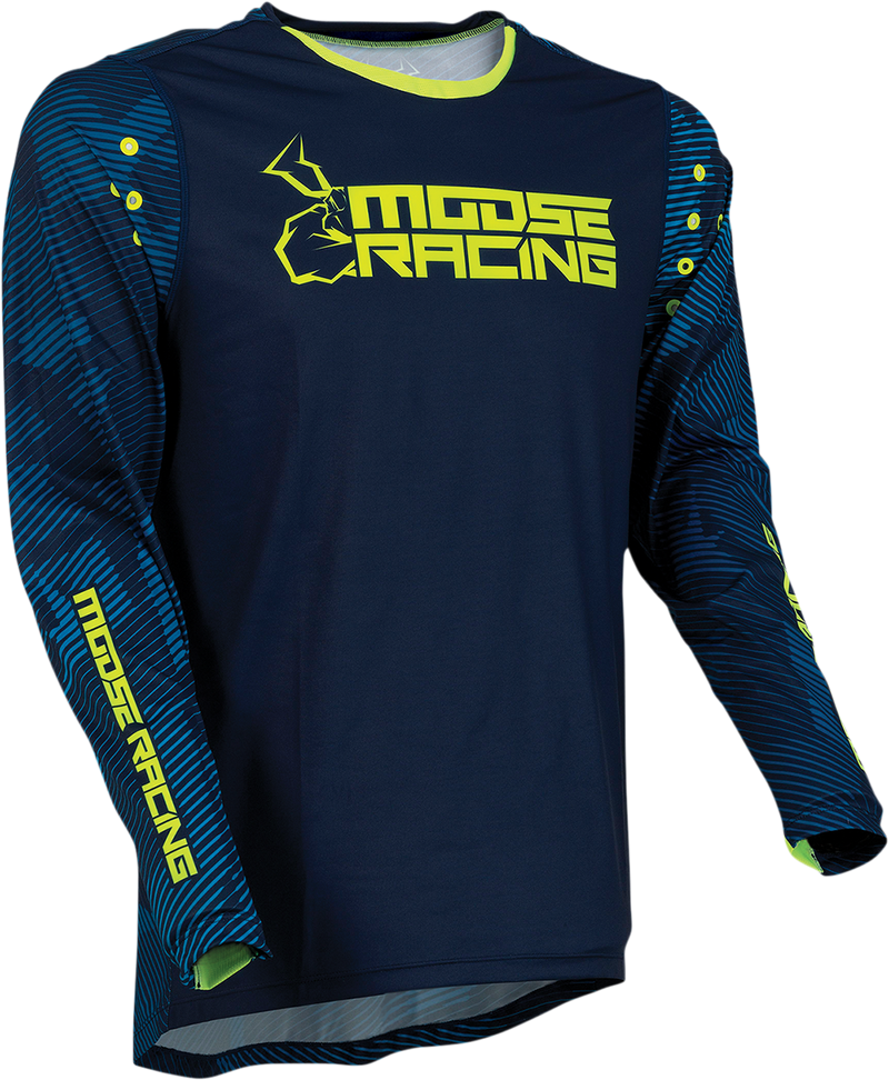 MOOSE RACING Agroid Jersey - Navy/Hi-Viz - Medium 2910-6393