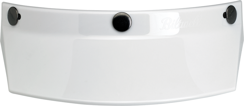 BILTWELL Moto 3-Snap Visor - White 2002-562