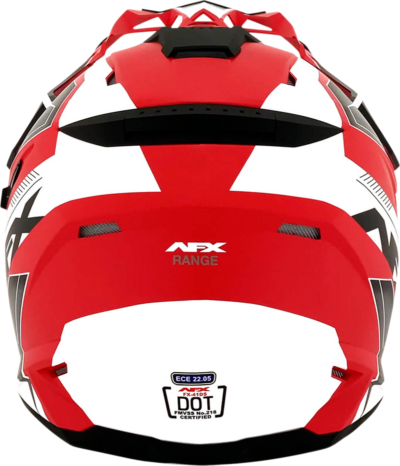 AFX FX-41 Motorcycle Helmet - Range - Matte Red - Medium 0140-0067