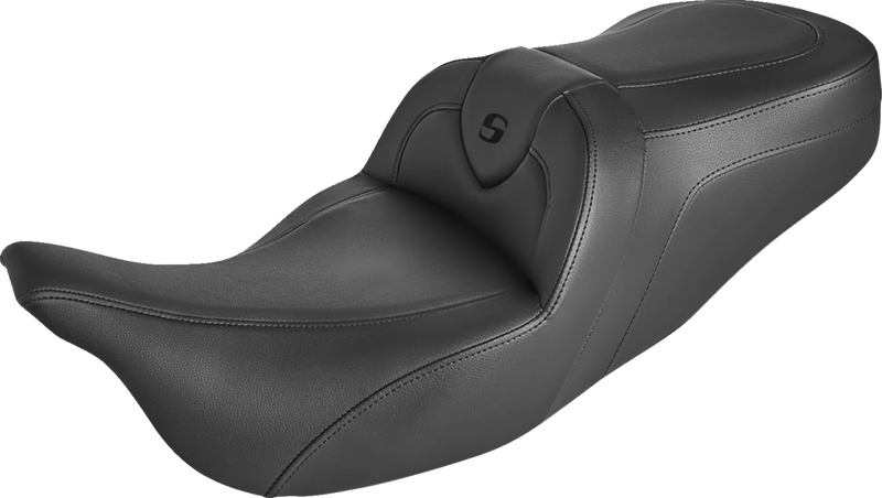 SADDLEMEN Roadsofa Standard Reach Seat - Without Backrest - Black/Black Stitching 808-07B-187