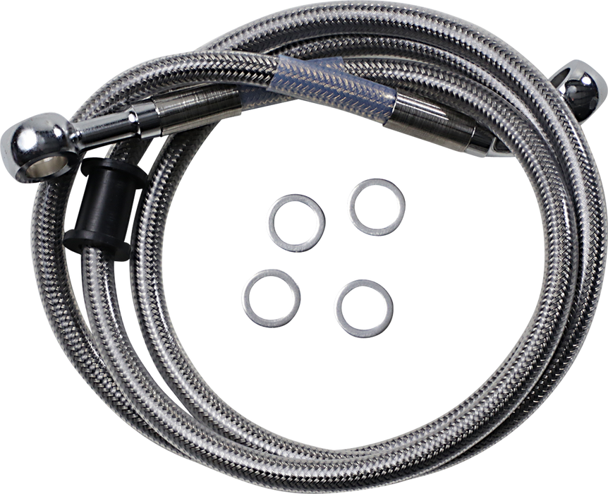 DRAG SPECIALTIES Brake Line - Front (Upper) - Stainless Steel 618763