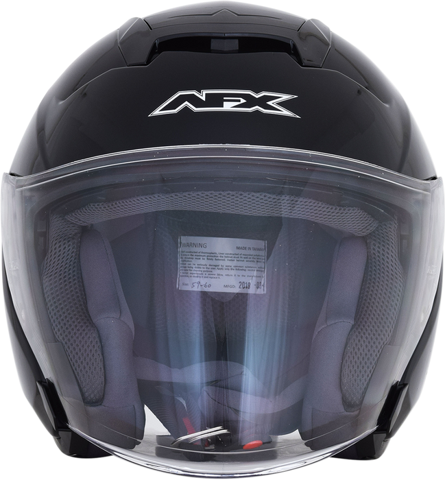 AFX FX-60 Motorcycle Helmet - Gloss Black - Medium 0104-2562