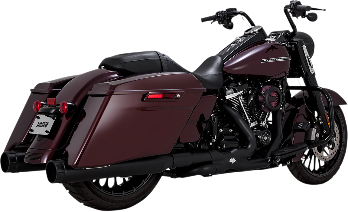 VANCE & HINES 4.5" Torquer Mufflers for FL - Black fits  road glide and Road King models  2017-2024    46674