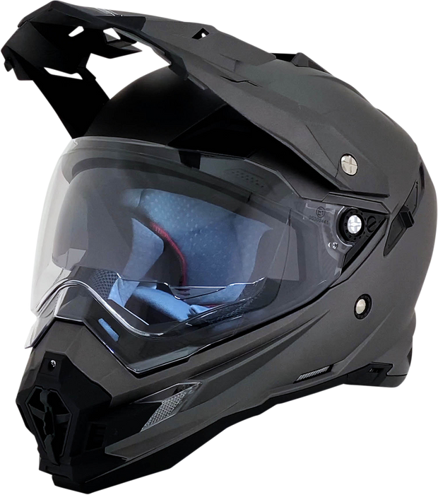 AFX FX-41DS Motorcycle Helmet - Frost Gray - XS 0110-3760
