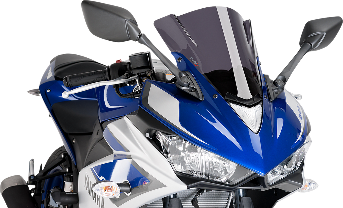 PUIG HI-TECH PARTS Race Windscreen - Dark Smoke - R3 7649F