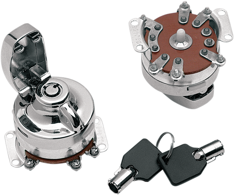 DRAG SPECIALTIES 6-Pole Ignition Switch - Round Key 21-0202PAE-BC1