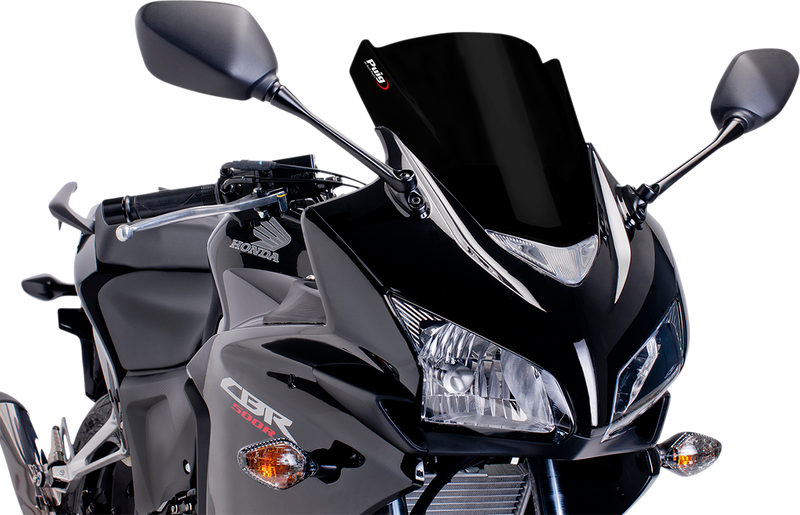 PUIG HI-TECH PARTS Race Windscreen - Black - CBR500RR 6479N