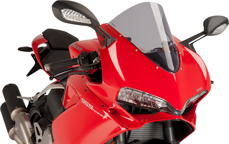 PUIG HI-TECH PARTS Race Windscreen - Smoke - Panigale 7621H