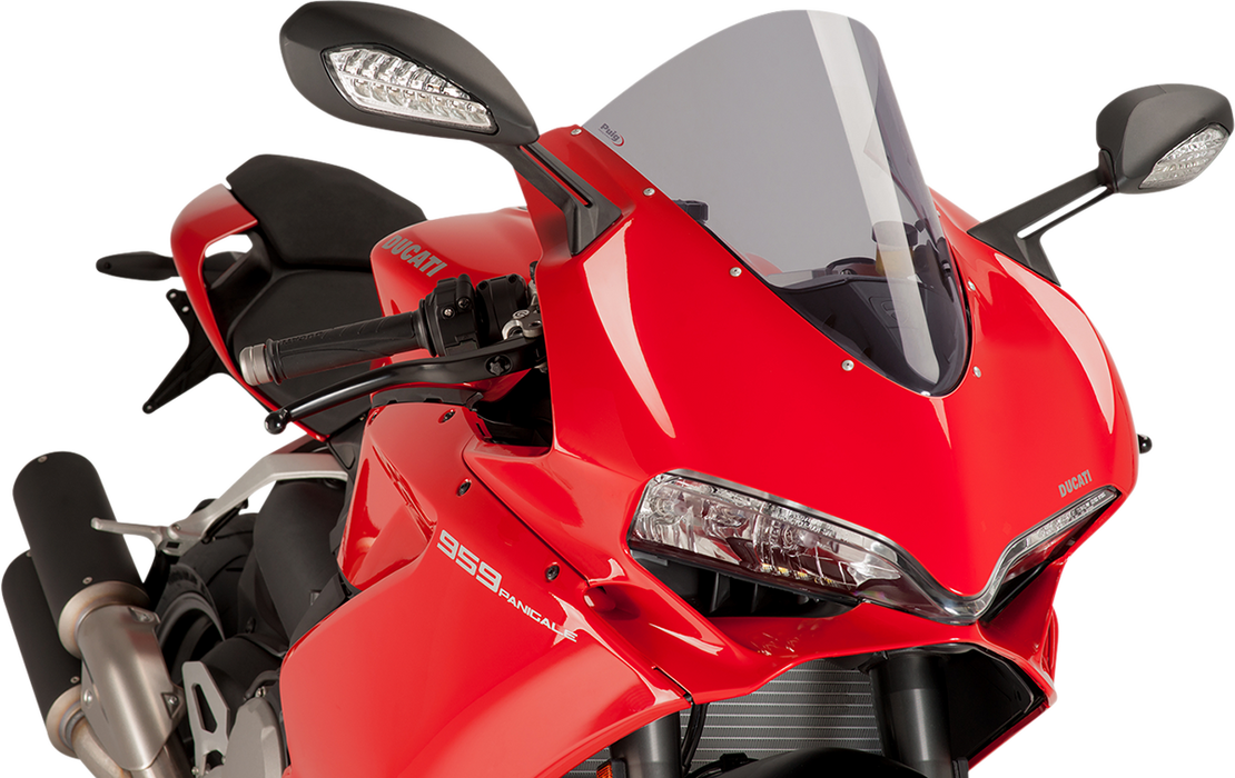 PUIG HI-TECH PARTS Race Windscreen - Smoke - Panigale 7621H