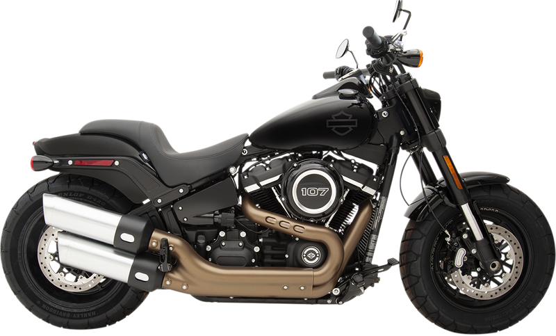 DRAG SPECIALTIES Predator Seat - Black - Solar Leather - FXFB/S '18-'22 0802-1131
