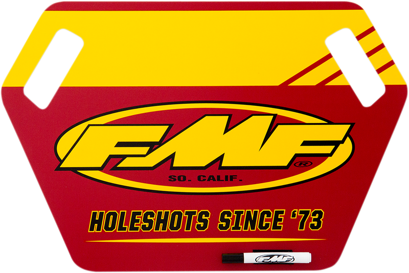 FMF Pit Board - Yellow/Red 010729 9501-0134