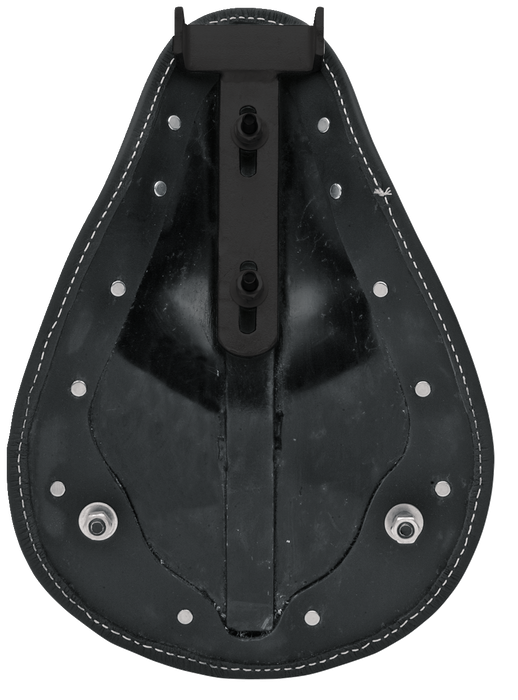DRAG SPECIALTIES Seat - Spring Solo - Low-Profile - Black Vinyl/White Stitching 0806-0074