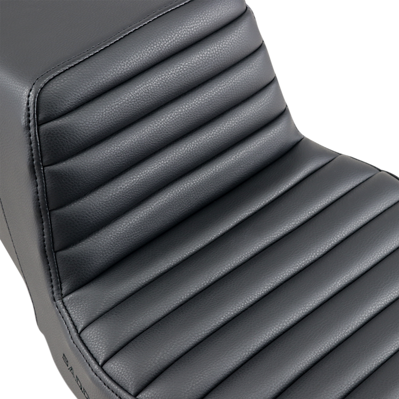 SADDLEMEN Step-Up Seat - Front Tuck-n-Roll - Black - FLHR/FLHX 897-06-171