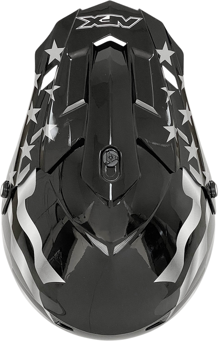 AFX FX-17 Motorcycle Helmet - Flag - Stealth - Large 0110-2365
