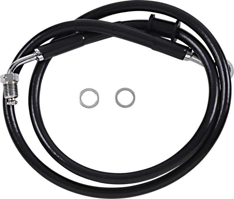 DRAG SPECIALTIES Brake Line - +10" - Black - '18-'22 Softail 618620-10BLK