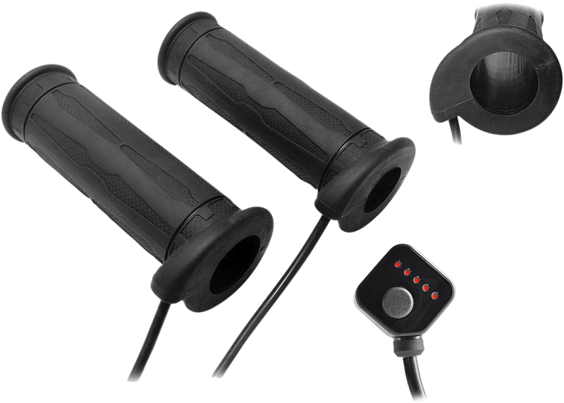 KOSO NORTH AMERICA Grips - Heated - Twist Throttle - 5 Level - 7/8" ONLY FOR 7/8" BARS AM10703G