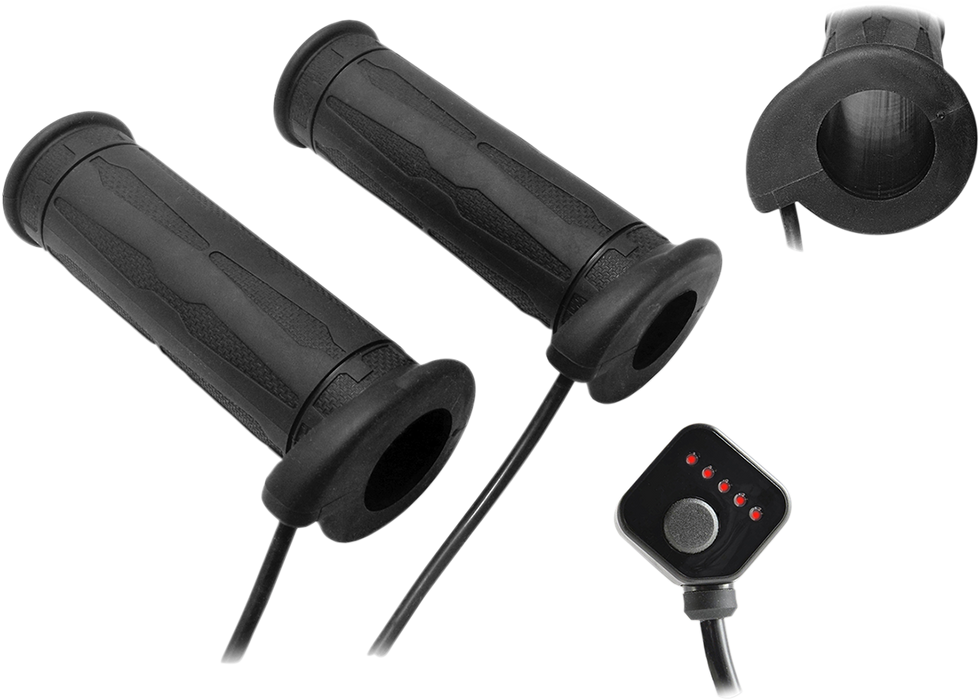 KOSO NORTH AMERICA Grips - Heated - Twist Throttle - 5 Level - 1" ONLY FOR 1" BARS AM10706G