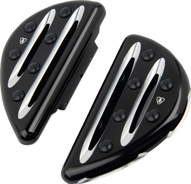 ARLEN NESS Passenger Floorboards - Deep Cut - Black 06-867