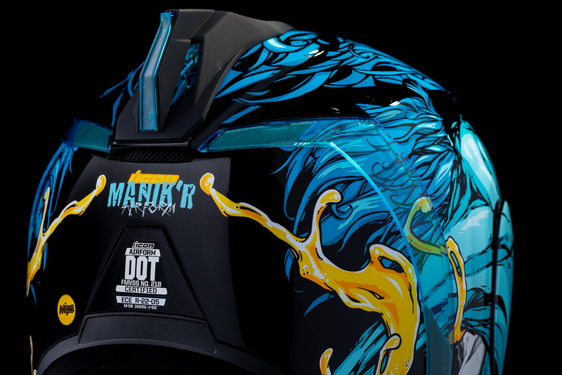 ICON Airform™ Motorcycle Helmet - Manik'RR - MIPS® - Light Blue - 3XL 0101-17020