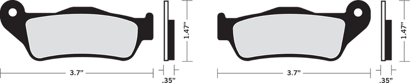 DRAG SPECIALTIES Organic Brake Pads - Street 500/750 XG FAD643