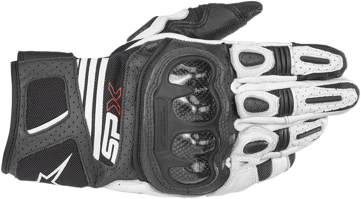 ALPINESTARS SPX AC V2 Gloves - Black/White - Medium 3567319-12-M