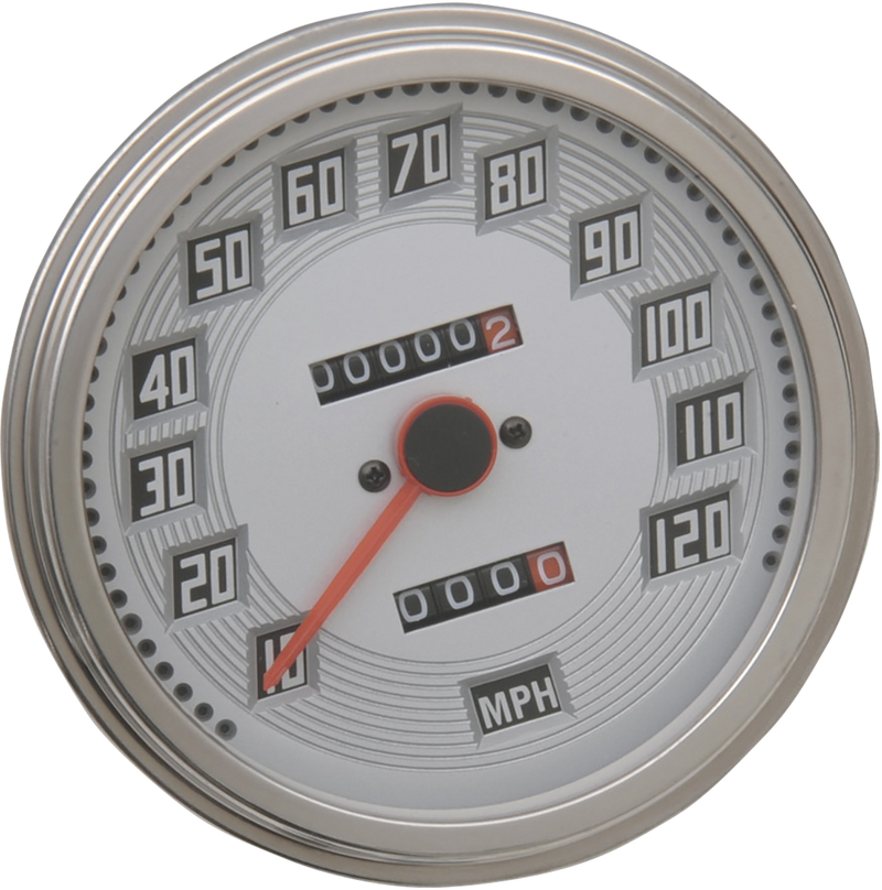 DRAG SPECIALTIES FL-Style 2240:60 Speedometer - Billet-Look Face NO RESET KNOB 75695