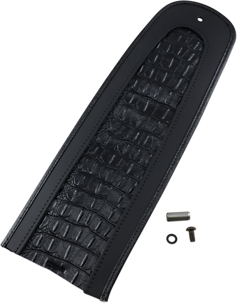 DRAG SPECIALTIES Fender Skin - Embossed Faux Gator Leather Center 1405-0154