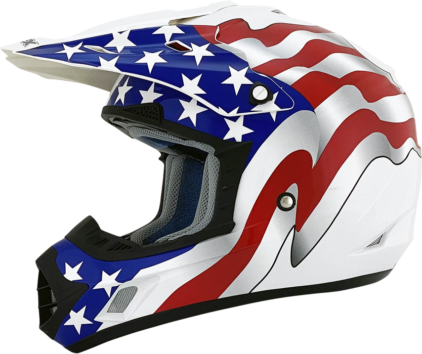 AFX FX-17 Motorcycle Helmet - Flag - White - 4XL 0110-7634