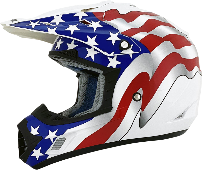 AFX FX-17 Motorcycle Helmet - Flag - White - 3XL 0110-7633