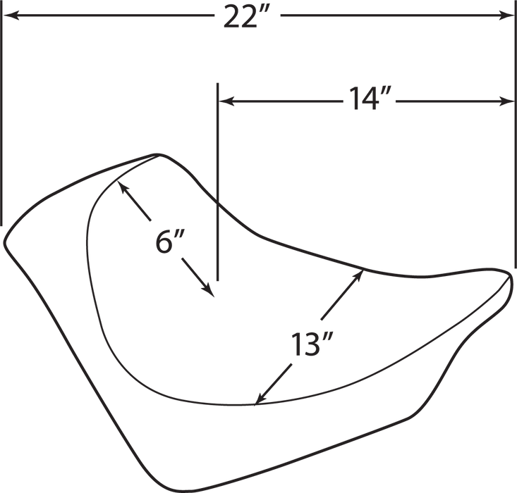 DRAG SPECIALTIES EZ-Solo Seat - Smooth - Vinyl - FL/FX '18-'22 ACT EZ-ON STYLE 0802-1148