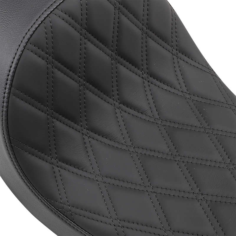 DRAG SPECIALTIES Seat - 3/4 Low Solo - Diamond Stitch - Black 0803-0543