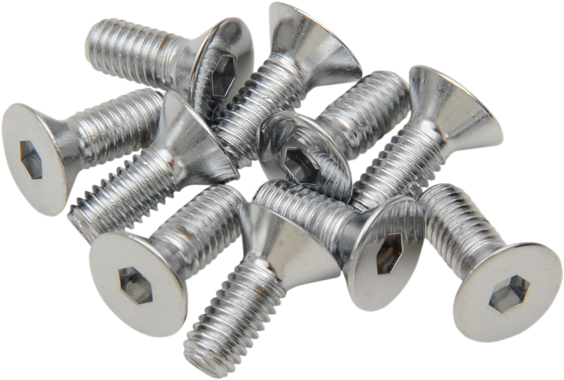 DRAG SPECIALTIES 10X32X1/2 Chrome Flat Head MPB572