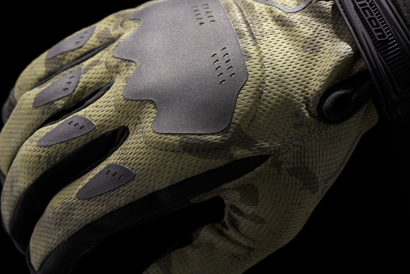 ICON Hooligan™ CE Motorcycle Gloves - Tan Camo - Medium 3301-4409