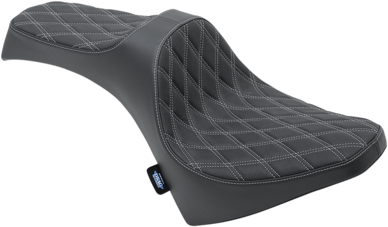 DRAG SPECIALTIES Predator III Seat - Double Diamond - Silver Stitching - '15-'22 Scout 0810-2120