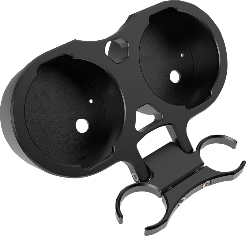 LA CHOPPERS T-Bar Gauge Mount - Dual - Black - 1.5" Diameter LA-7398-22B